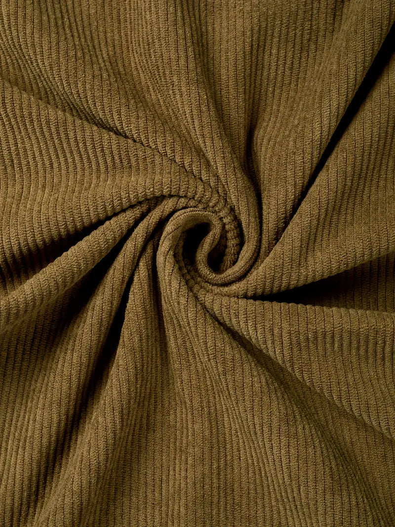 Krieger™ | Klassischer Cordpullover mit Knöpfen & Ellenbogen-Patches
