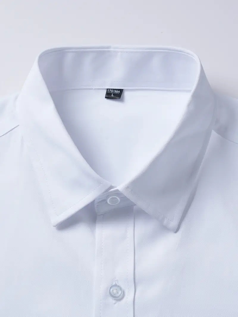 Huber™ | Schlichtes einfarbiges Slim-Fit-Hemd