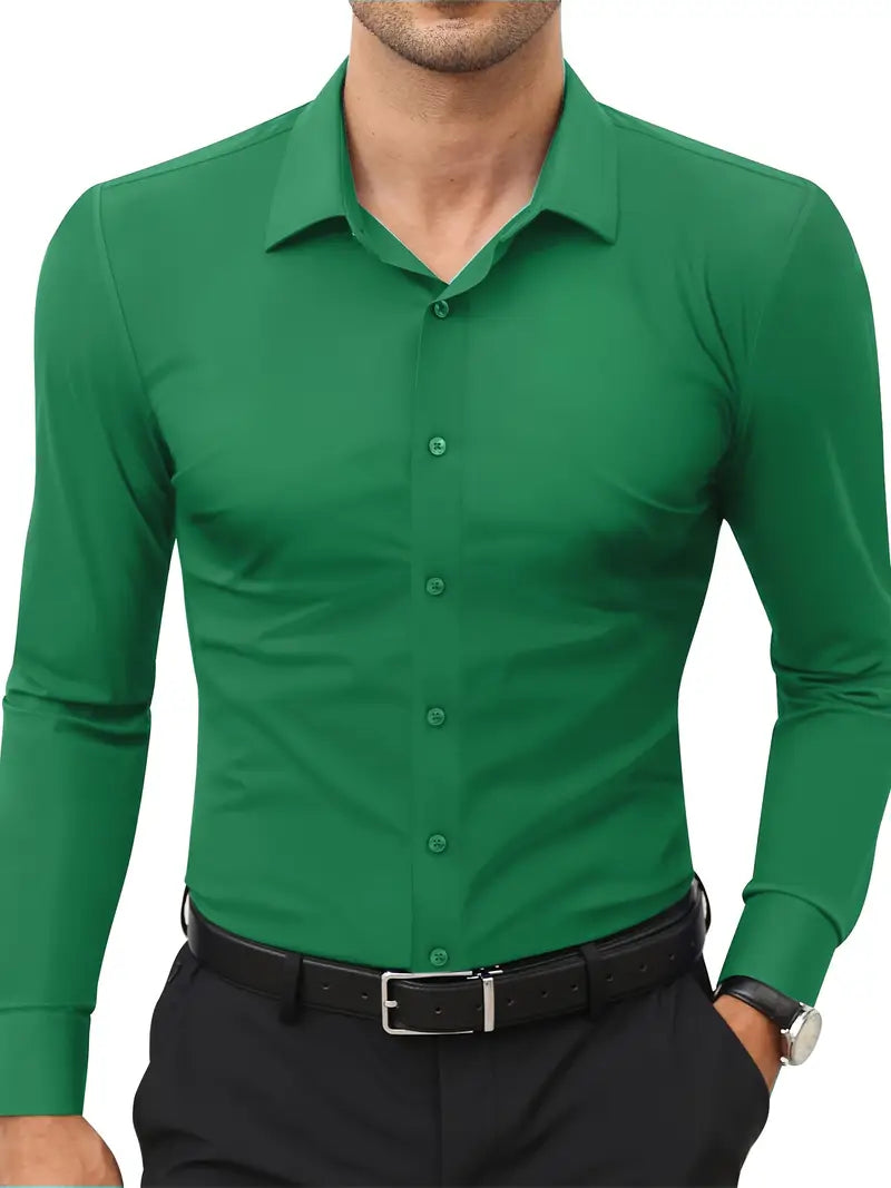 Schiller™ | Hochwertiges Einfarbiges Slim-Fit-Hemd