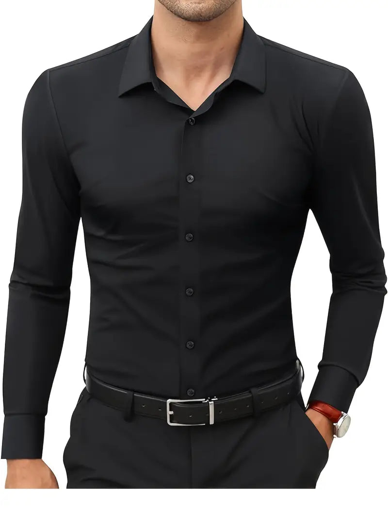Schiller™ | Hochwertiges Einfarbiges Slim-Fit-Hemd