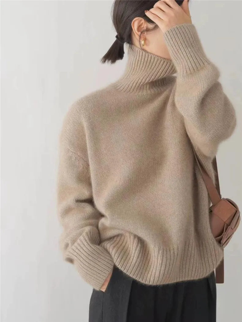 Weniger™ | Eleganter Rollkragenpullover aus reinem Kaschmir