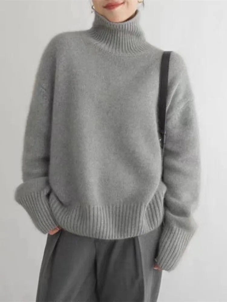 Weniger™ | Eleganter Rollkragenpullover aus reinem Kaschmir