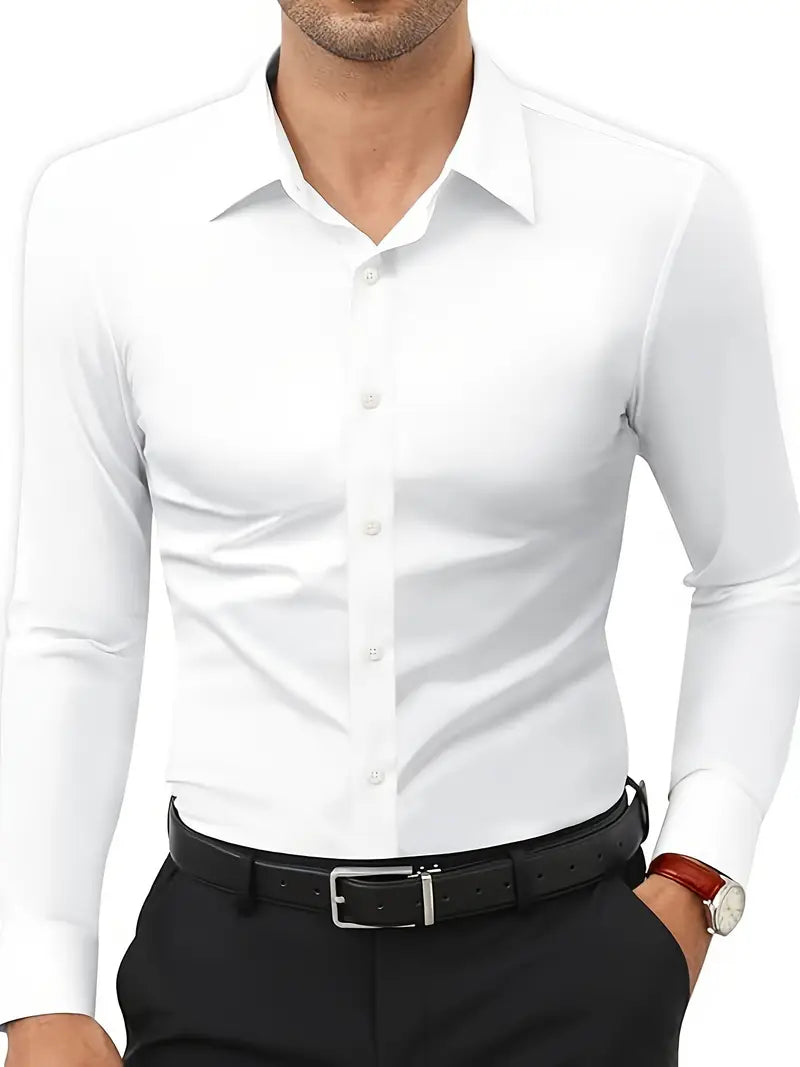 Schiller™ | Hochwertiges Einfarbiges Slim-Fit-Hemd