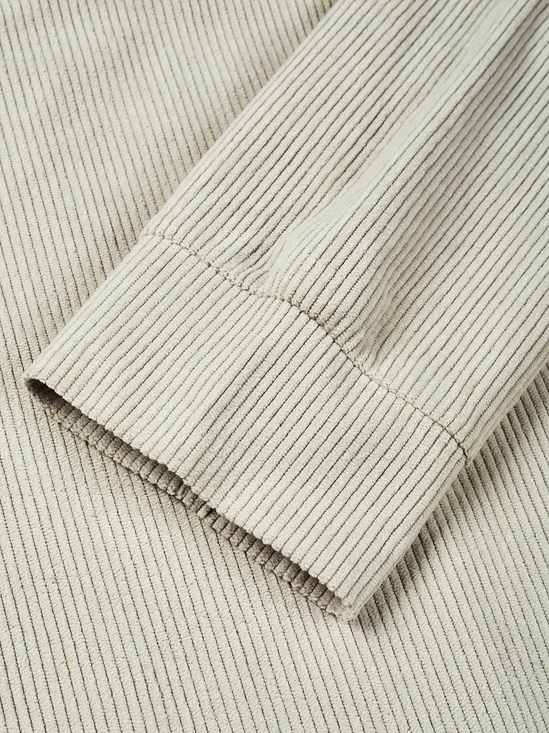 Krieger™ | Klassischer Cordpullover mit Knöpfen & Ellenbogen-Patches