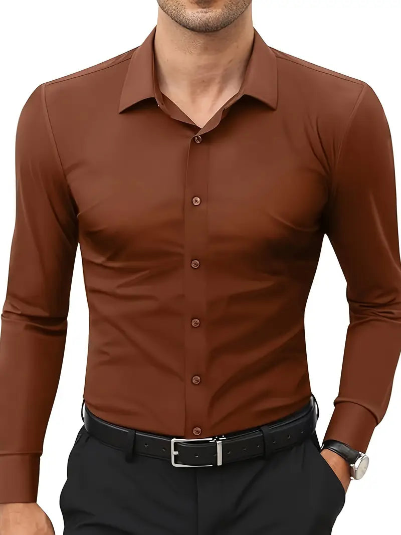Schiller™ | Hochwertiges Einfarbiges Slim-Fit-Hemd