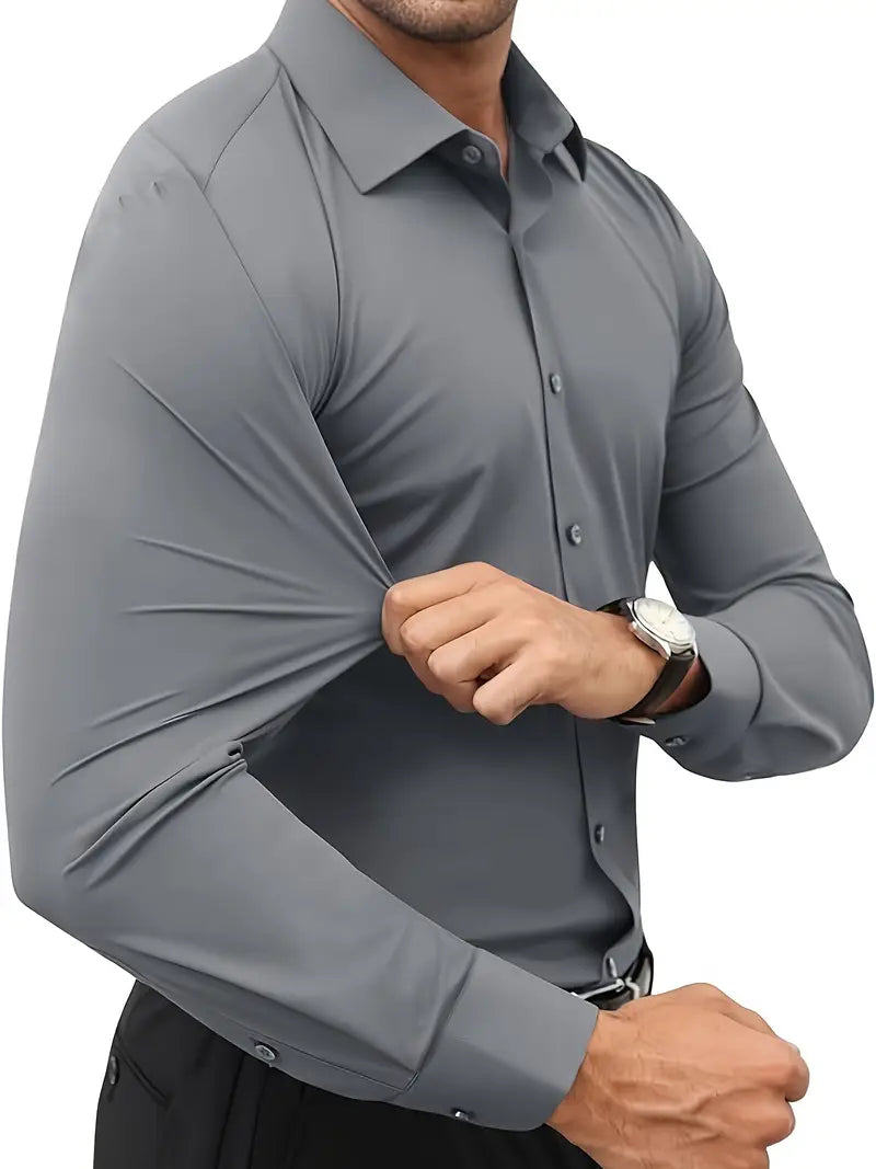Schiller™ | Hochwertiges Einfarbiges Slim-Fit-Hemd