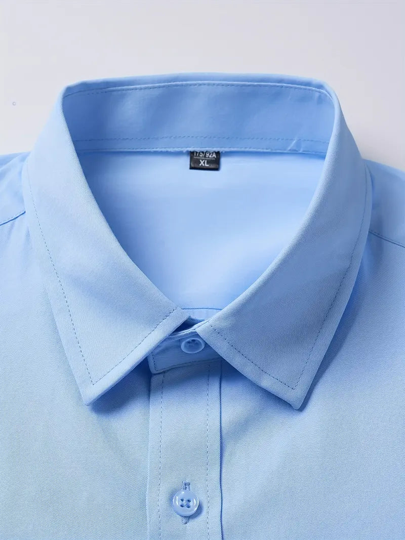 Huber™ | Schlichtes einfarbiges Slim-Fit-Hemd