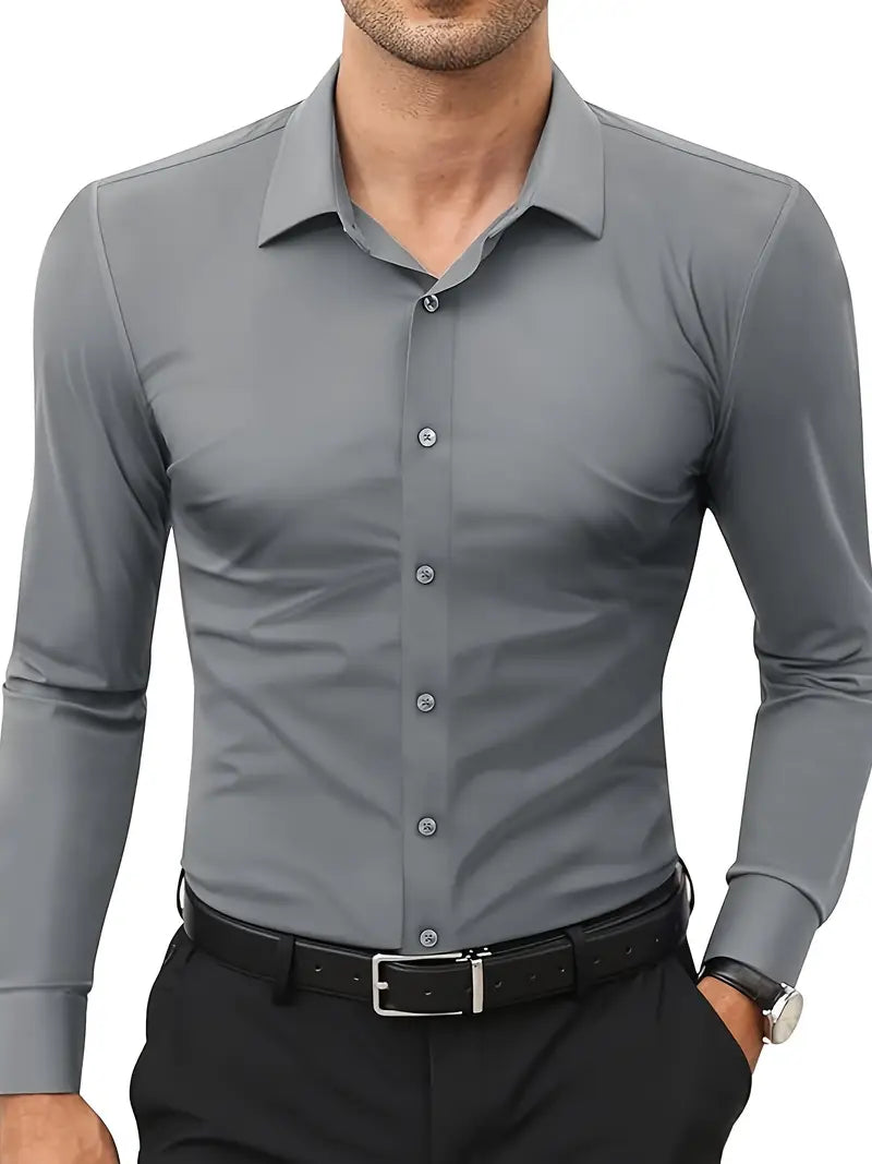 Schiller™ | Hochwertiges Einfarbiges Slim-Fit-Hemd