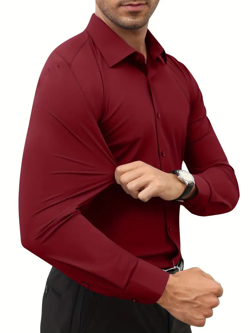 Schiller™ | Hochwertiges Einfarbiges Slim-Fit-Hemd