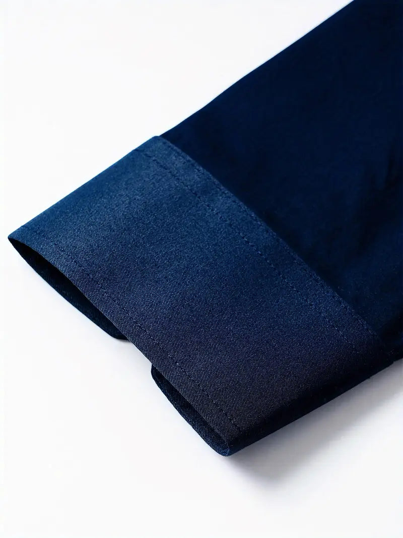 Huber™ | Schlichtes einfarbiges Slim-Fit-Hemd