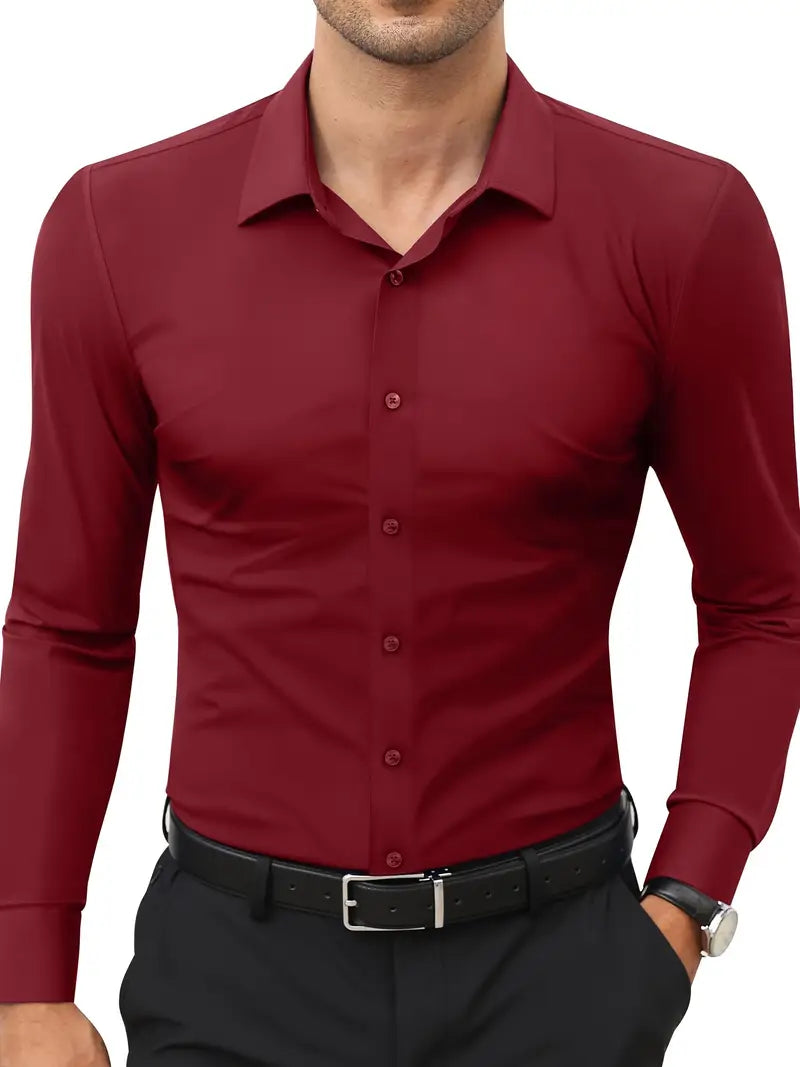 Schiller™ | Hochwertiges Einfarbiges Slim-Fit-Hemd