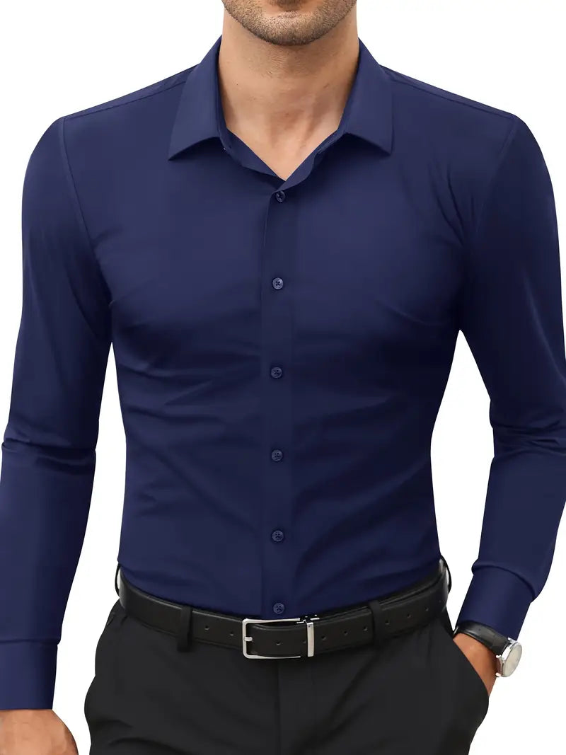 Schiller™ | Hochwertiges Einfarbiges Slim-Fit-Hemd