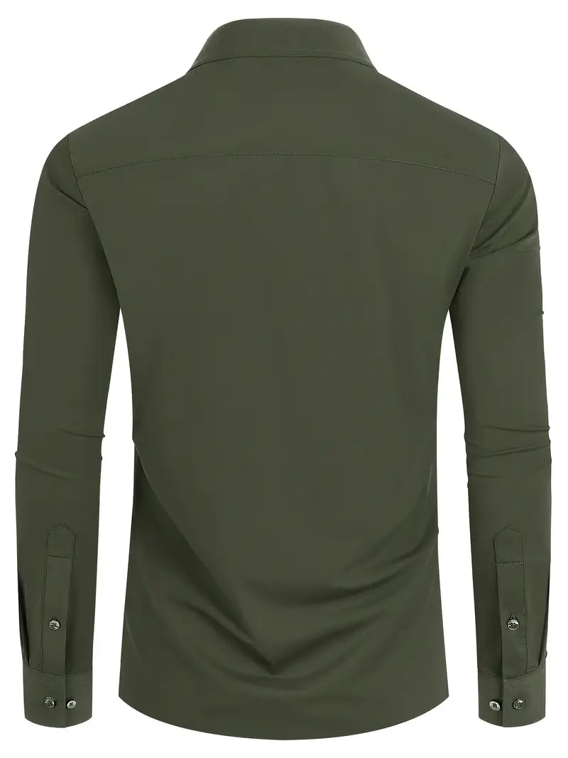Schiller™ | Hochwertiges Einfarbiges Slim-Fit-Hemd