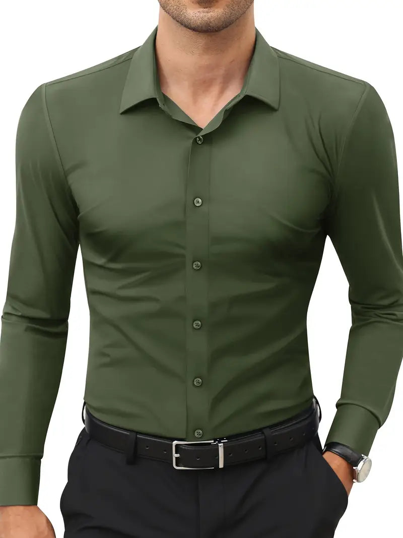 Schiller™ | Hochwertiges Einfarbiges Slim-Fit-Hemd