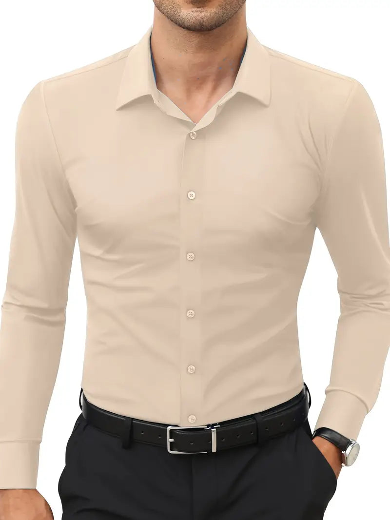 Schiller™ | Hochwertiges Einfarbiges Slim-Fit-Hemd