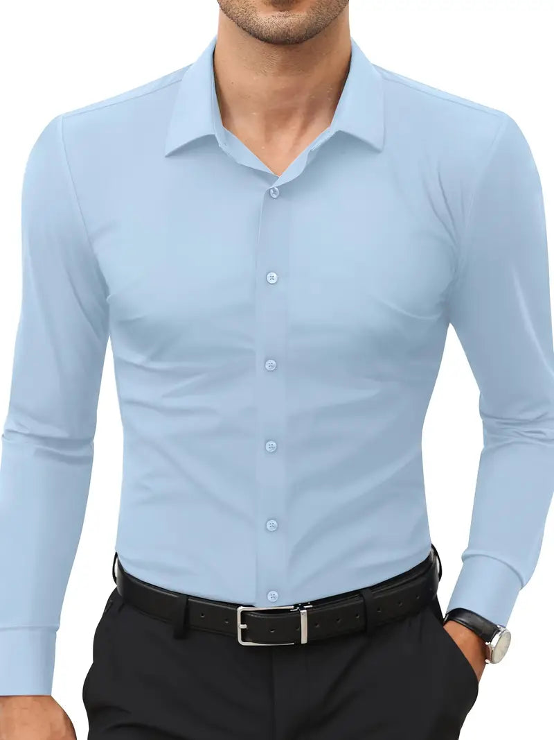Schiller™ | Hochwertiges Einfarbiges Slim-Fit-Hemd
