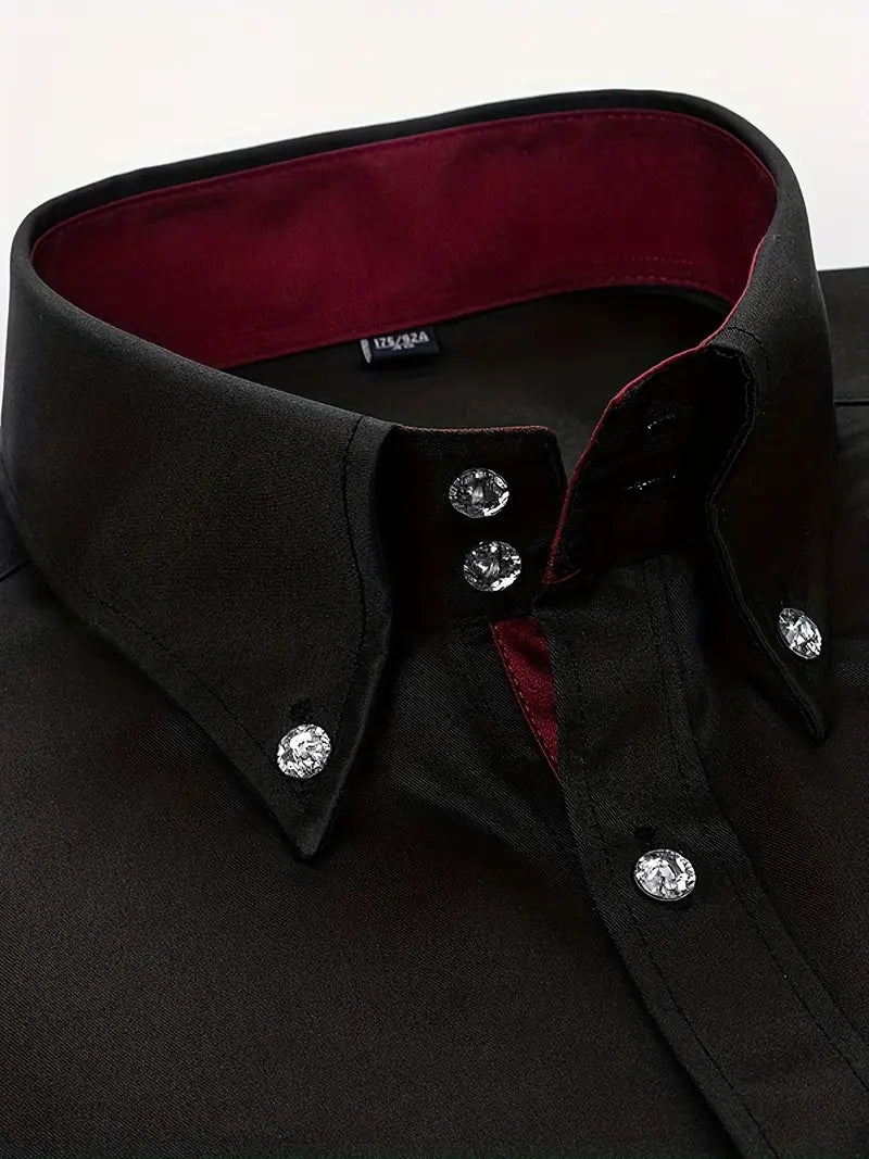 Schiller™ | Elegantes Hemd mit doppelten Kragen- und Oberknöpfen