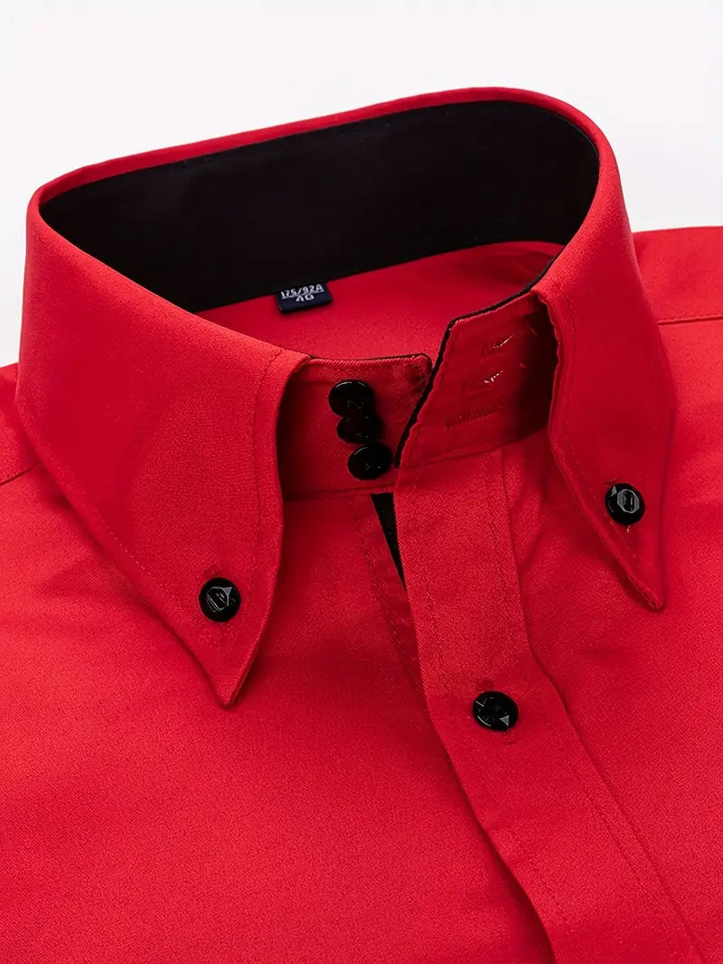 Schiller™ | Elegantes Hemd mit doppelten Kragen- und Oberknöpfen