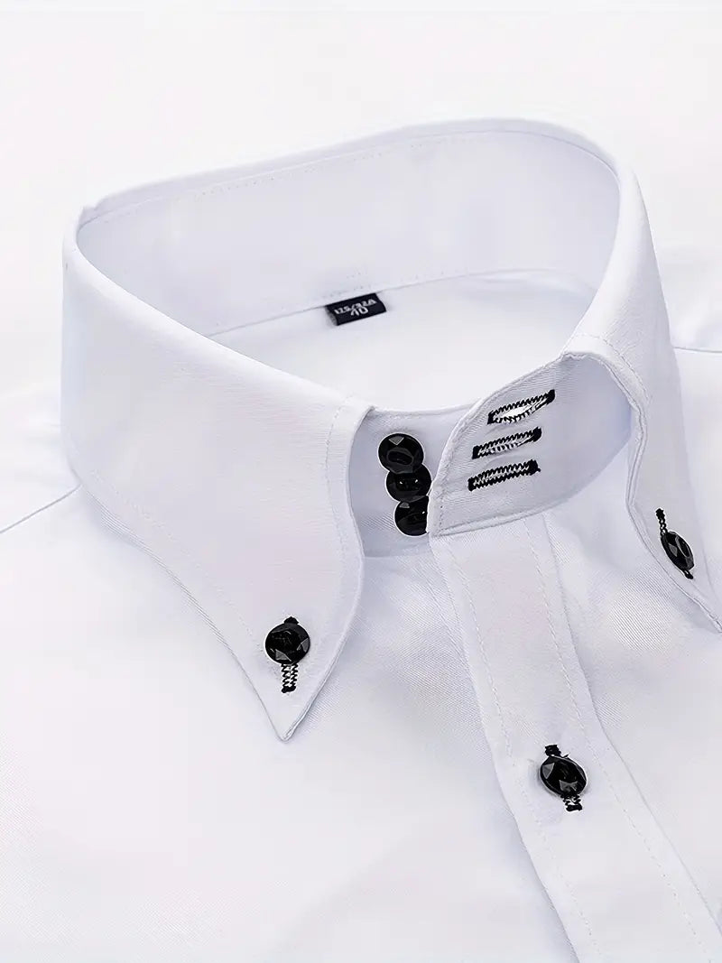 Schiller™ | Elegantes Hemd mit doppelten Kragen- und Oberknöpfen
