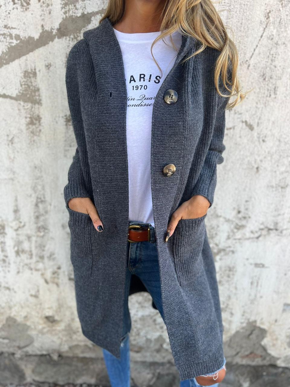 Krausner™ | Elegante Lange Strickjacke für Damen