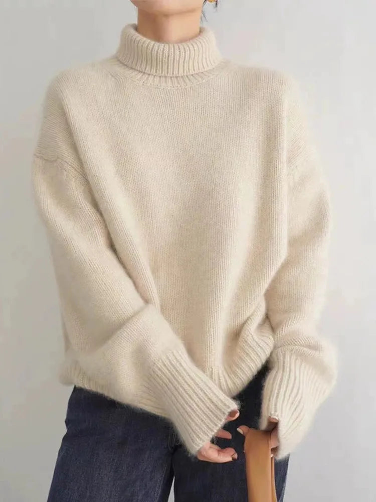 Weniger™ | Eleganter Rollkragenpullover aus reinem Kaschmir