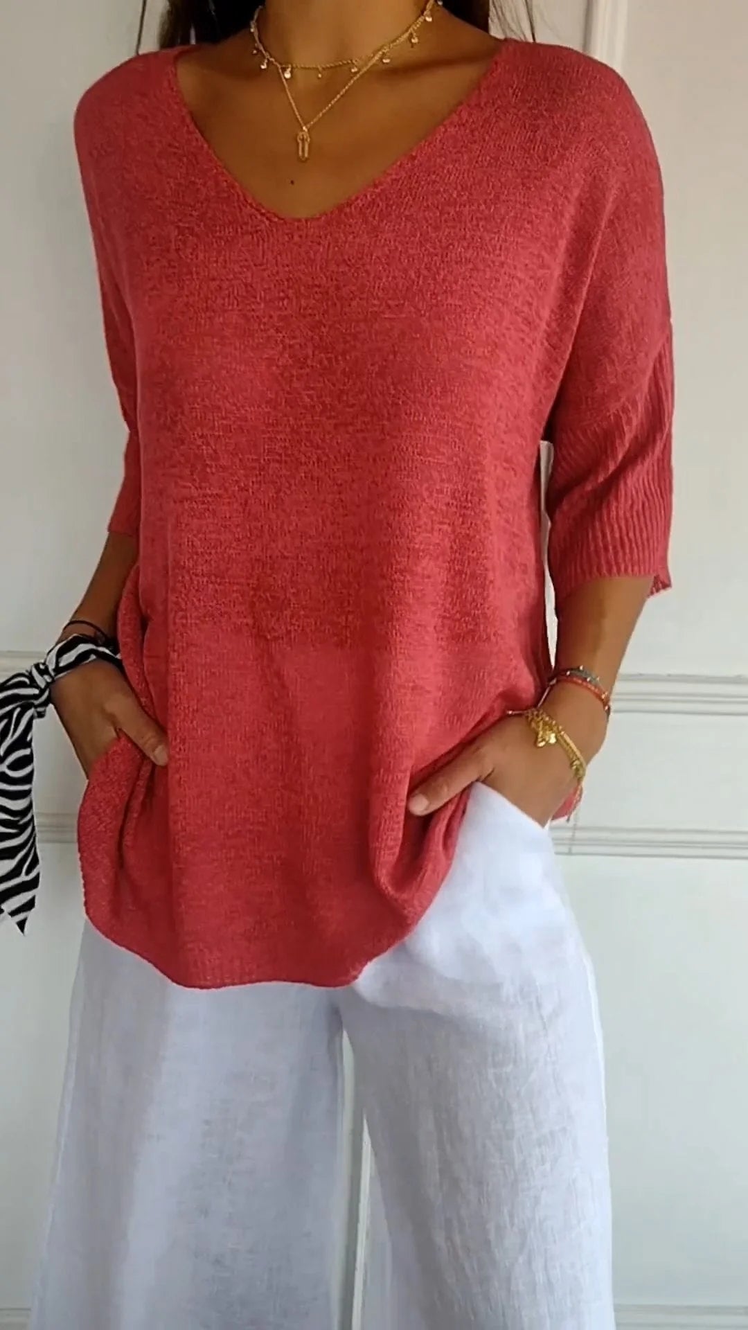 Schönberg™ | Gestrickte Top mit elegantem V-Ausschnitt