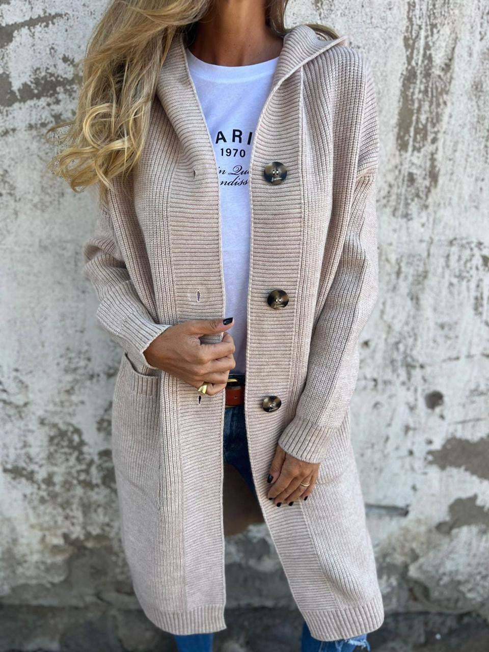 Krausner™ | Elegante Lange Strickjacke für Damen
