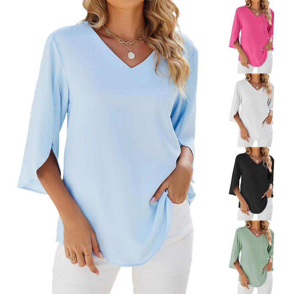Holtmann™ | Bluse mit V-Ausschnitt