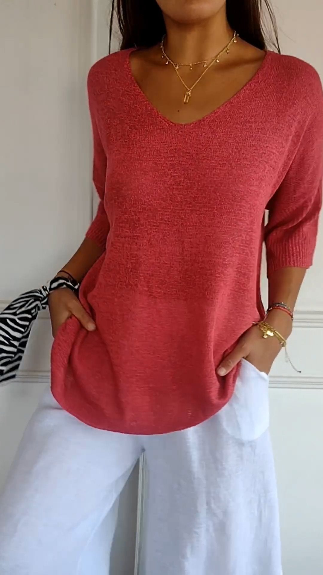 Schönberg™ | Gestrickte Top mit elegantem V-Ausschnitt
